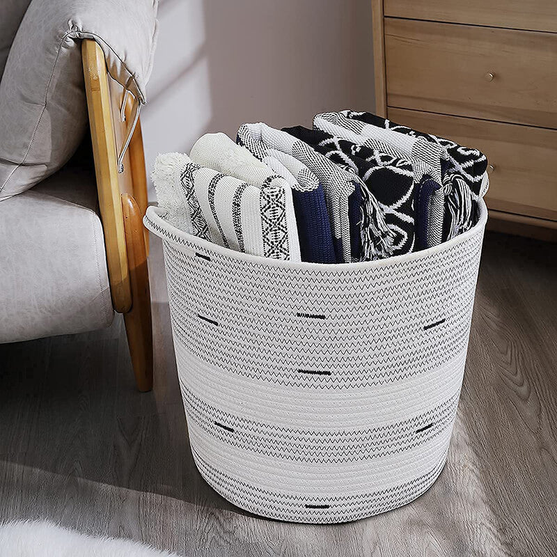 Woven Cotton Rope Storage Basket