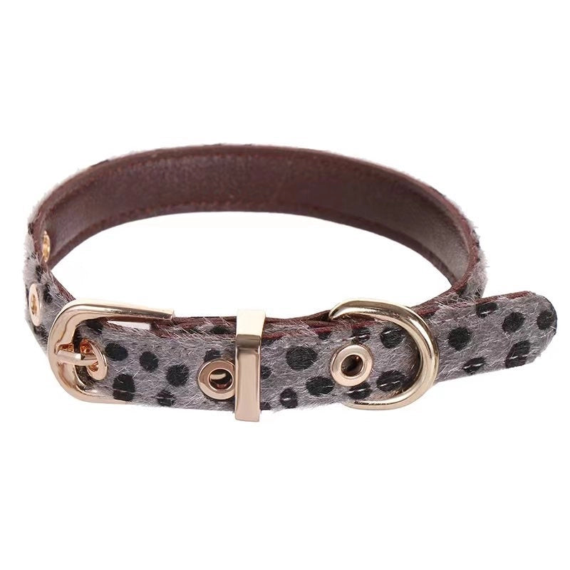 Mohair Leopard Pet Collar