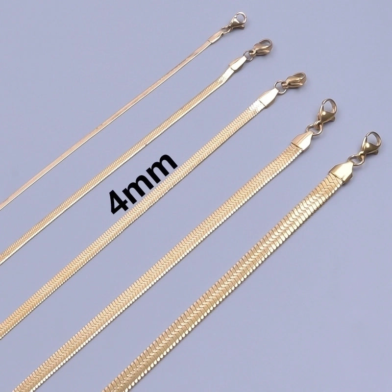 IG Style Geometric 201 Stainless Steel 18K Gold Plated Plating Bracelets Anklet Necklace