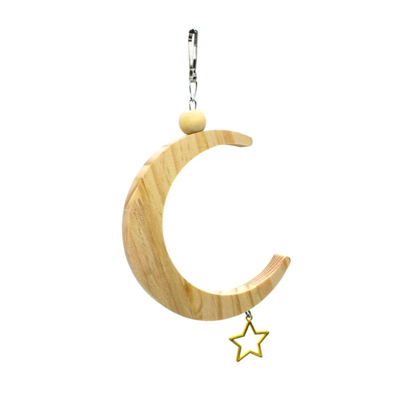 Moon Shape Wooden Swing Toy