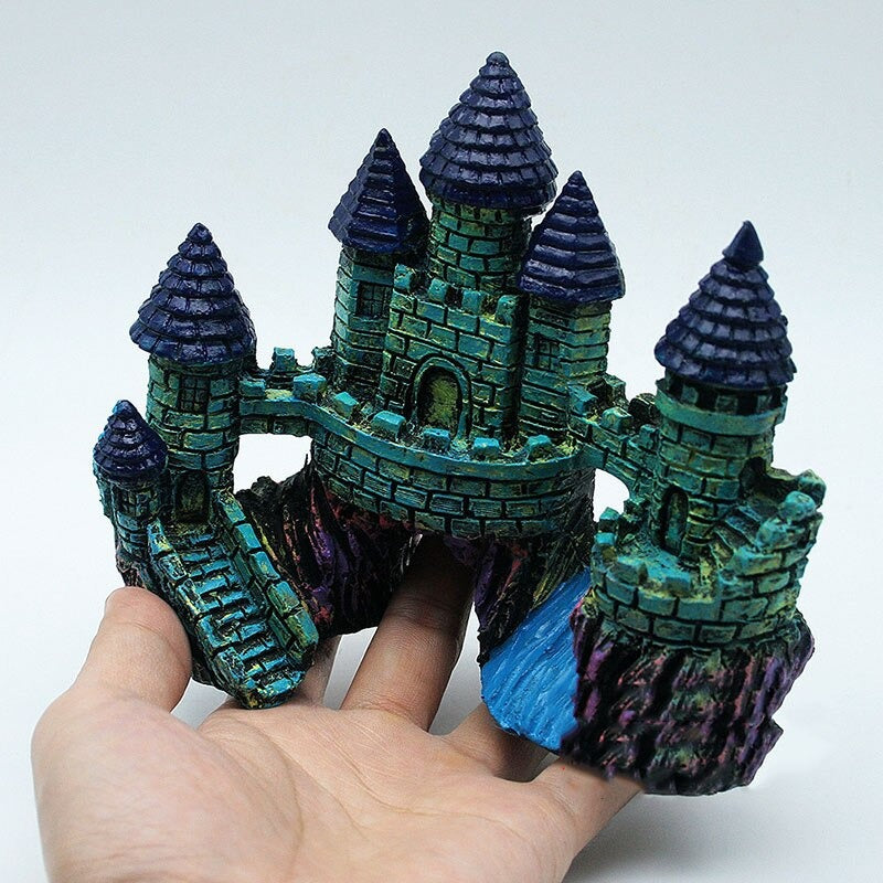Ancient Castle Resin Ornament For Aquarium