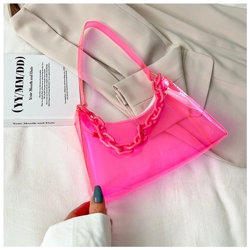 Women's Medium All Seasons Pvc Basic Underarm Bag