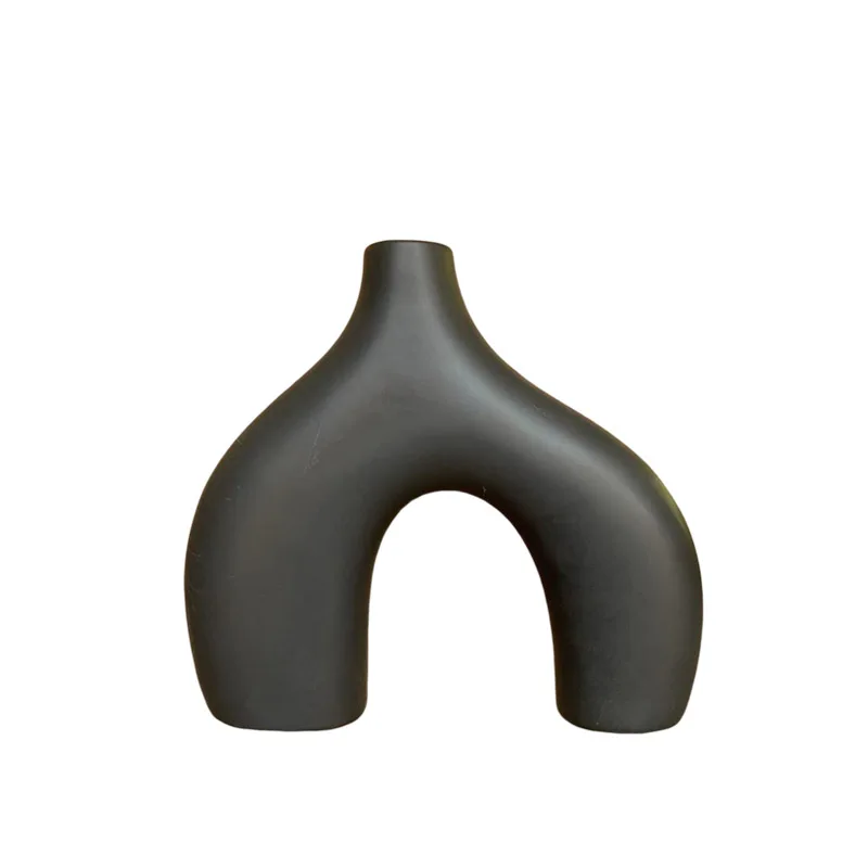 design nordic minimalist style black and white vase decoration desktop artistic ornament ceramic vases