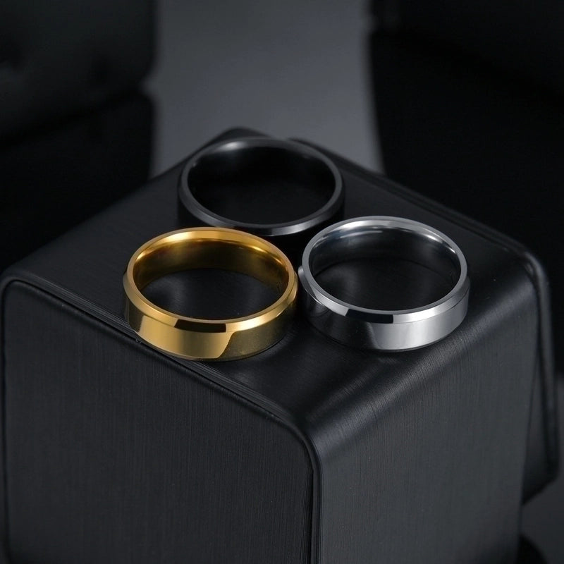 Minimalist Round Stainless Steel No Inlaid Gold Plated