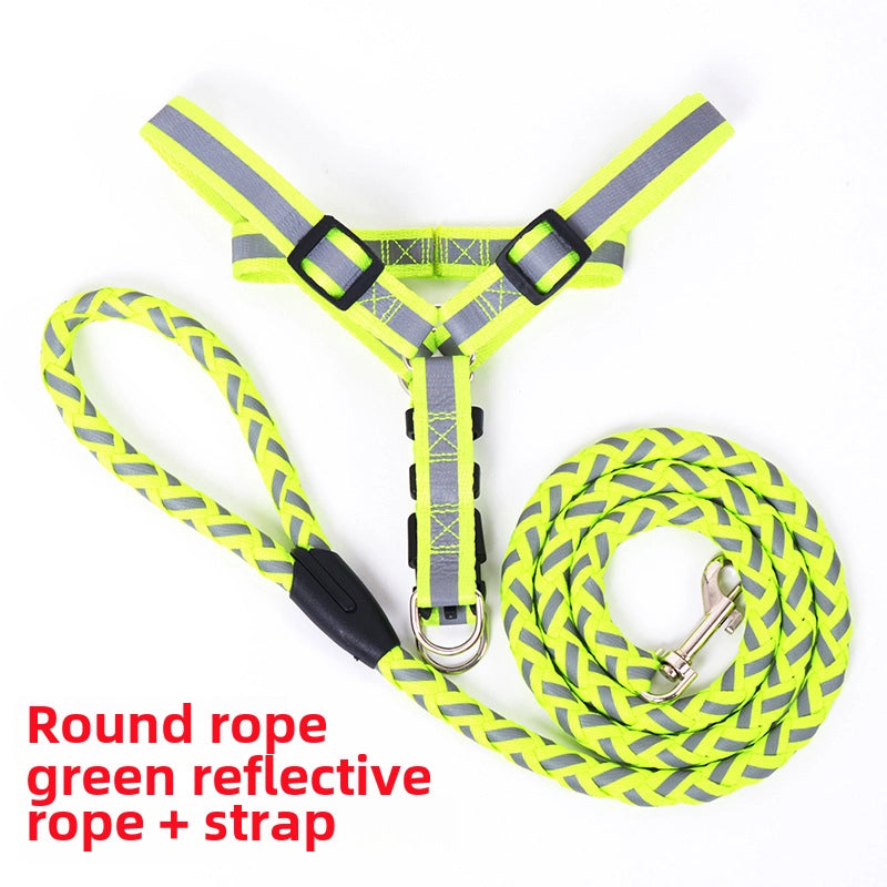 Teddy Bomei VIP Labrador Reflective Dog Chain Dog Rope Pet Traction Rope Chest Strap