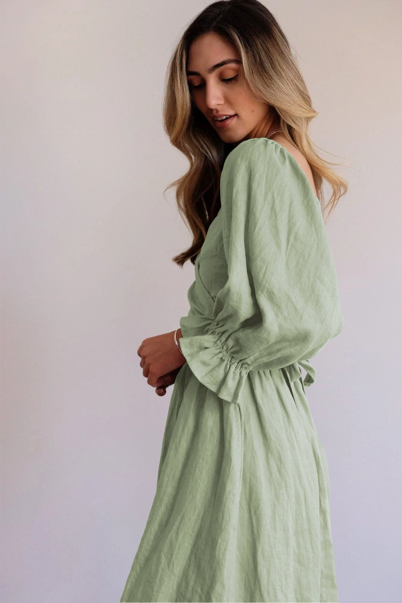 🏖️FRENCH RUFFLED LANTERN SLEEVES MULTI-WEAR DRESS🔥HOT SALE 49% OFF