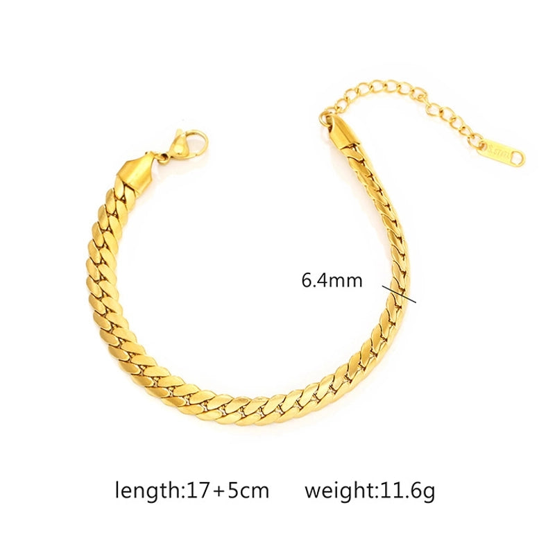 Basic Minimalist Geometric 304 Stainless Steel Bracelets In Bulk