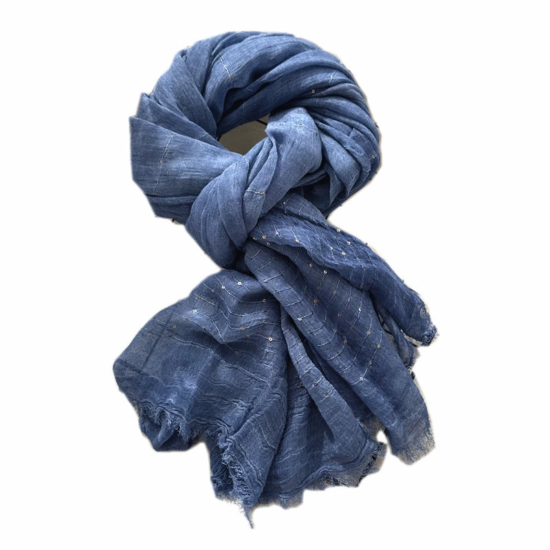 Unisex Retro Sweet Solid Color Artificial Cotton Scarf