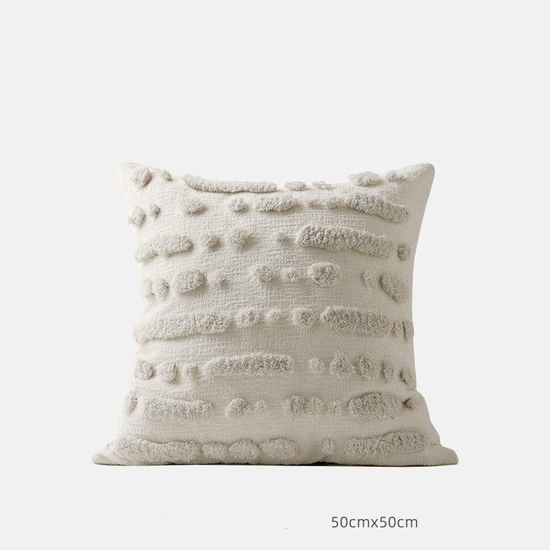 Chic Striped Cotton-Linen Blend Pillow