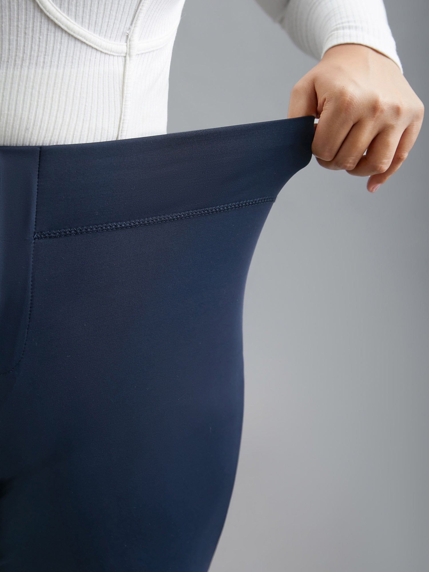 Stretchy Waist Plain Bootcut Leggings