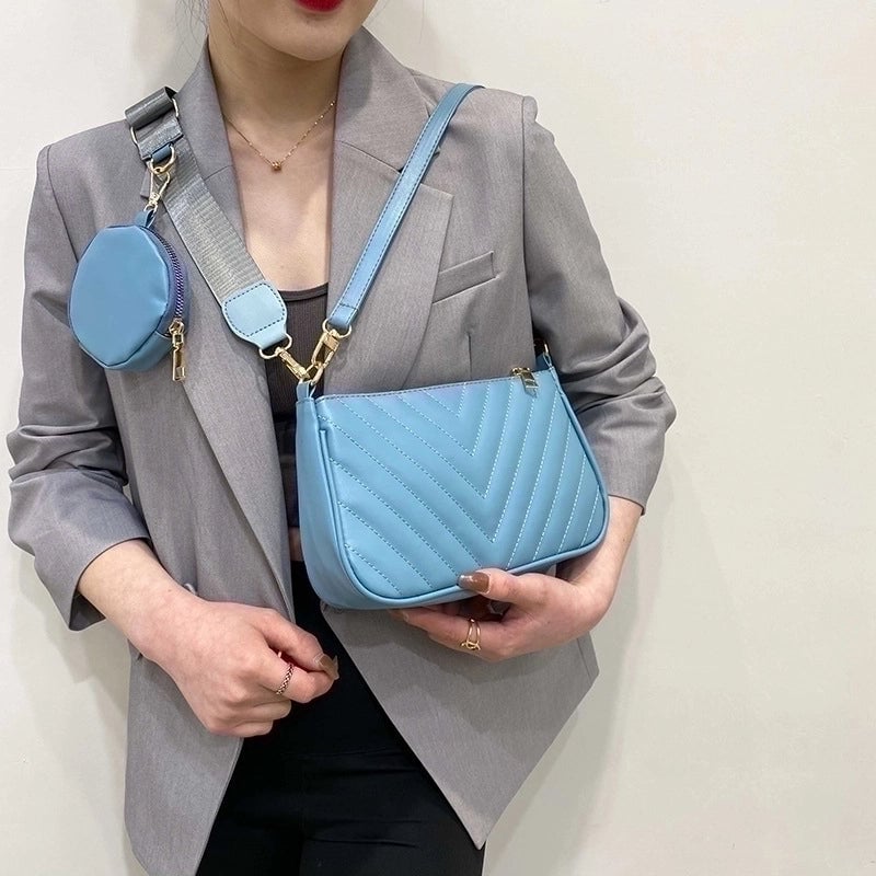 Women's Small Pu Leather Solid Color Streetwear Pillow Shape Zipper Shoulder Bag Crossbody Bag