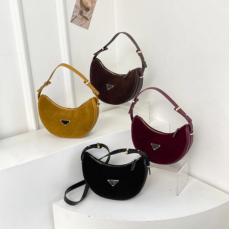 Fashionable Soft Surface Dumpling Bag Western Style Shoulder Bag Special-Interest Design Crossbody Bag