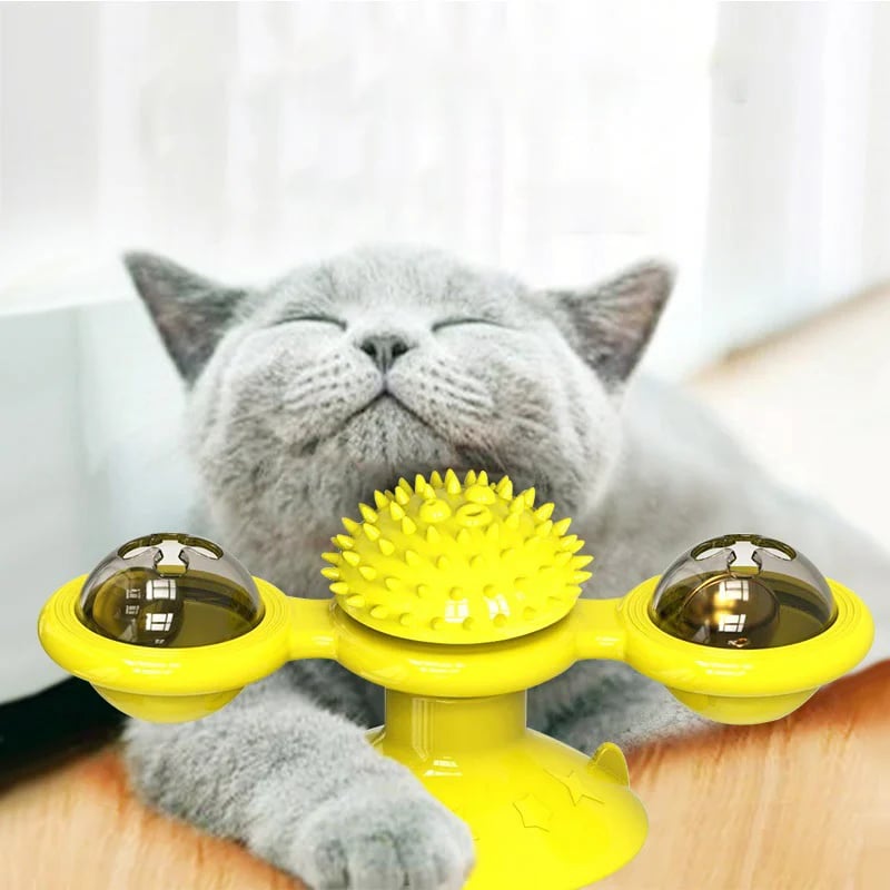 🔥  Interactive Windmill Cat Toys with Catnip