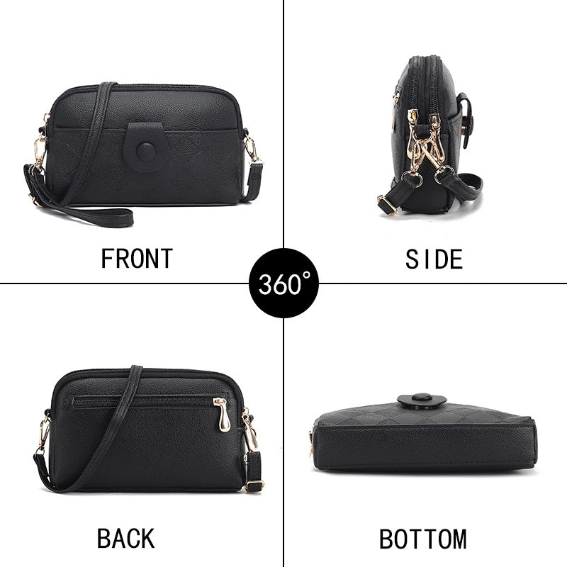 Women's Mini PVC Solid Color Streetwear Square Zipper Crossbody Bag