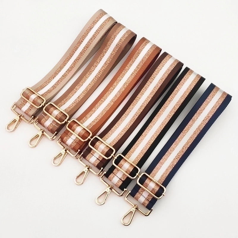 New Gold Line Wide Shoulder Women's Bag Accessories Strap Single Shoulder
