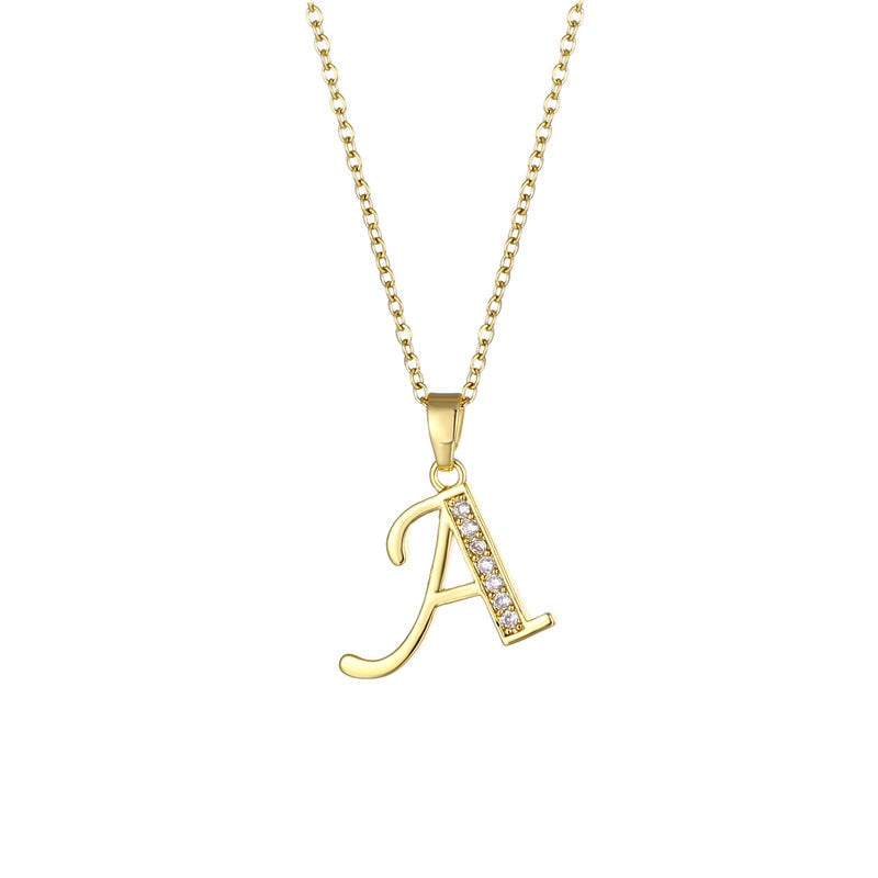 Minimalist Letter Text Number Stainless Steel Electroplating Necklaces