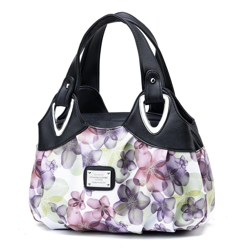 Women's Large Pu Leather Flower Elegant Sewing Thread Dumpling Shape Zipper Cloud Shape Bag