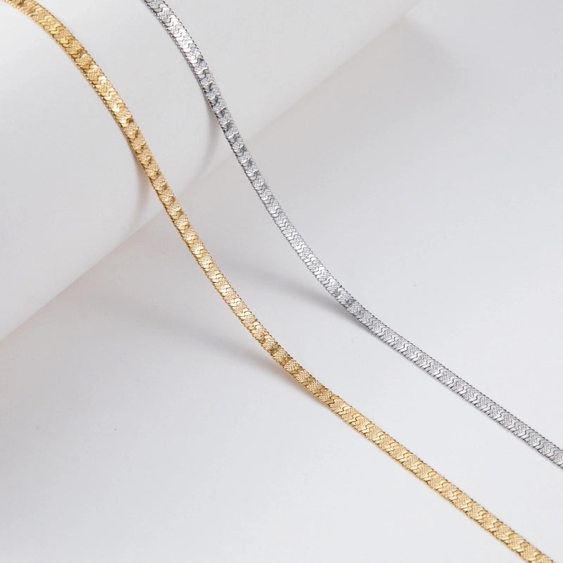 Minimalist Solid Color Titanium Steel Plating Necklace
