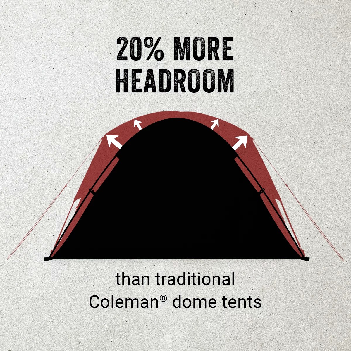 Skydome™ 6-Person Camping Tent with Screen Room, Rock Grey