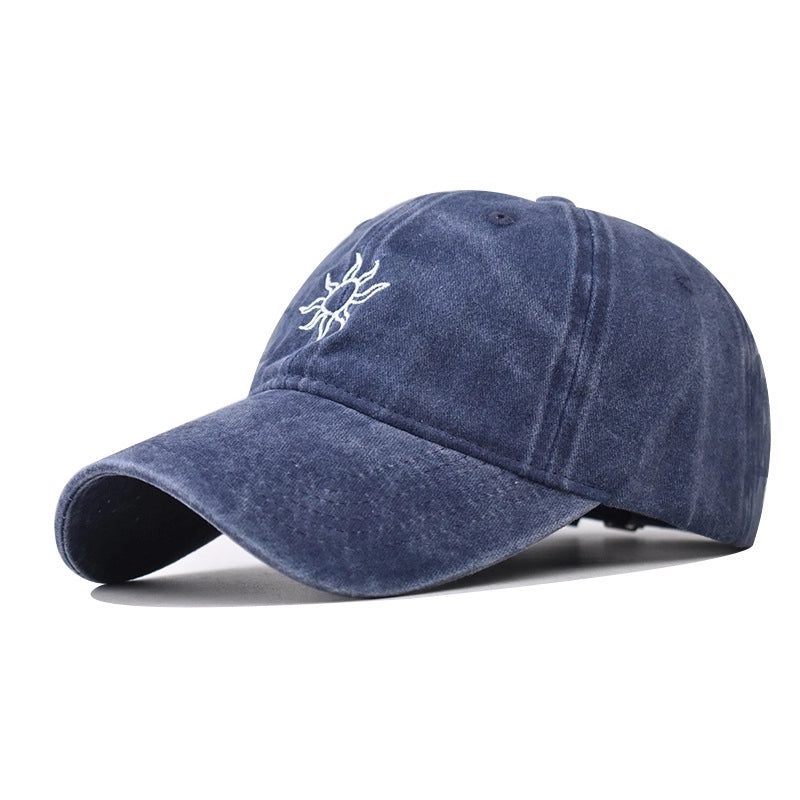 Unisex Vintage Style Sunflower Curved Eaves Baseball Cap