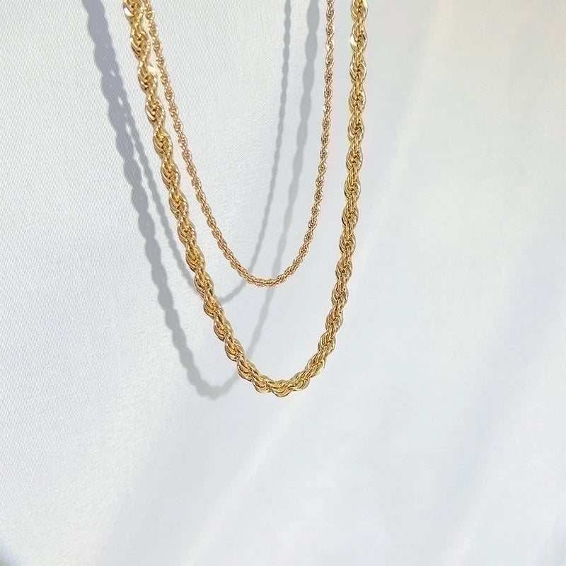 Minimalist Twist Stainless Steel Plating Necklace