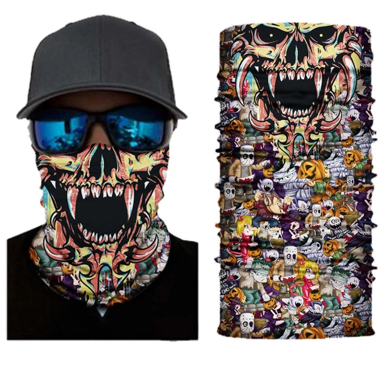 Unisex Casual Skull Printing Kerchief Mask