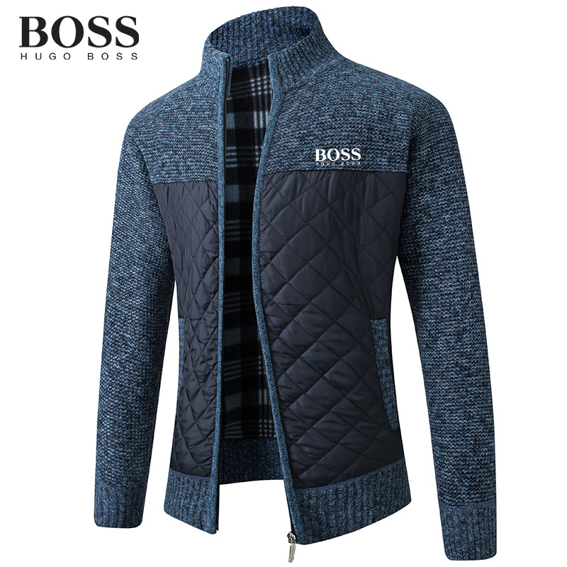 BOSS Men-s Knitted Sweater Cardigan