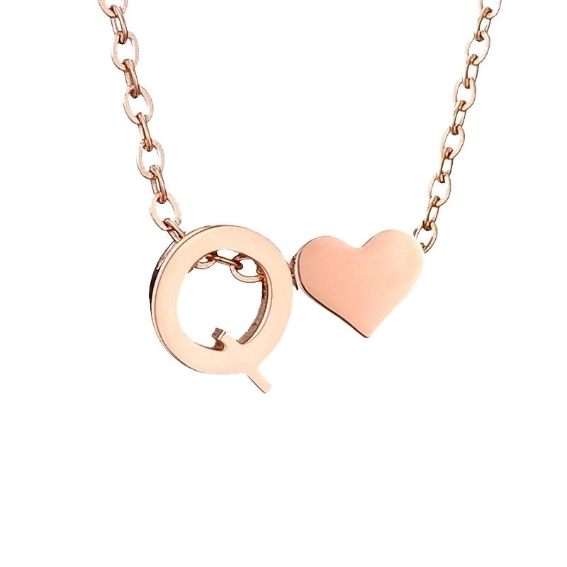 Stainless Steel Titanium Steel 14K Gold Plated Fashion Plating Letter Necklace