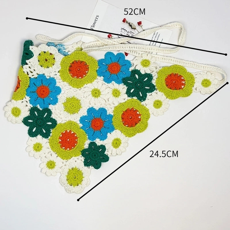 2 Pieces Unisex Vacation Pastoral Geometric Plaid Flower Cloth 1 Piece