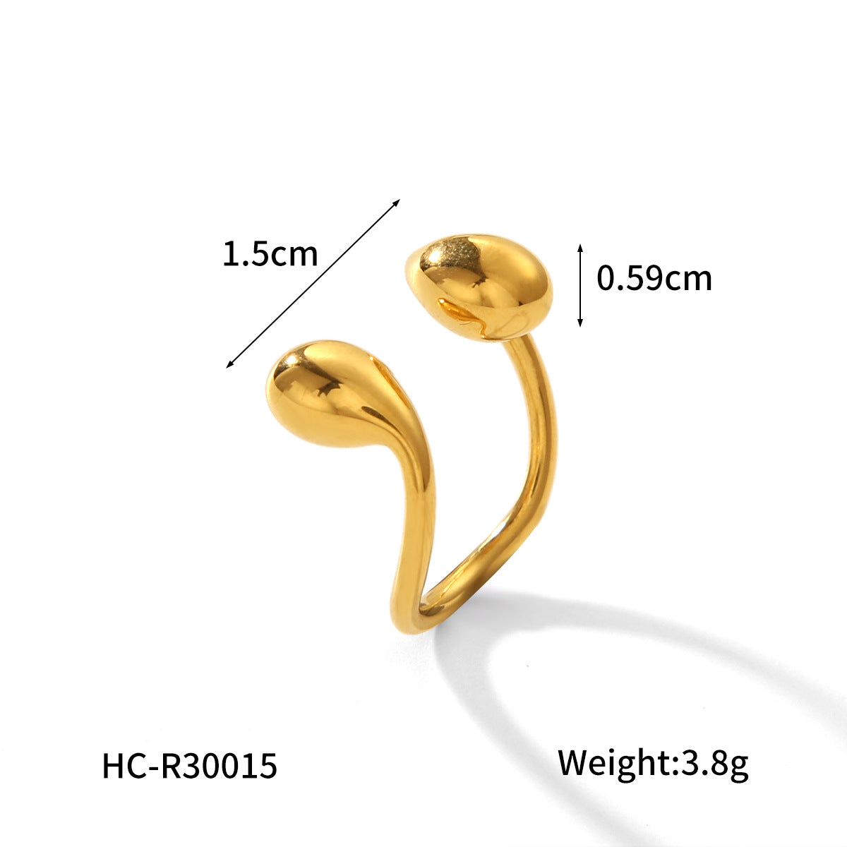 Ring Stripe Circle Geometric Stainless Steel Electroplating Rings