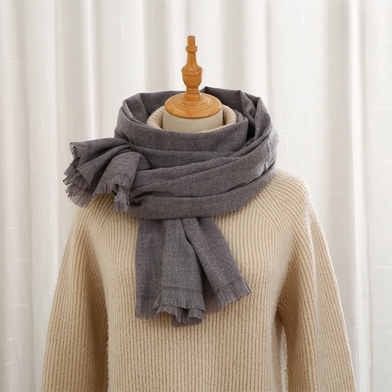 Women's Minimalist Solid Color Imitation Cashmere Scarf