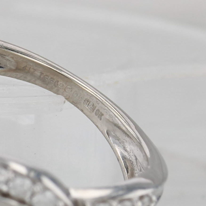0.75ctw Diamond Woven Knot Ring 10k White Gold Size 5 With Certification