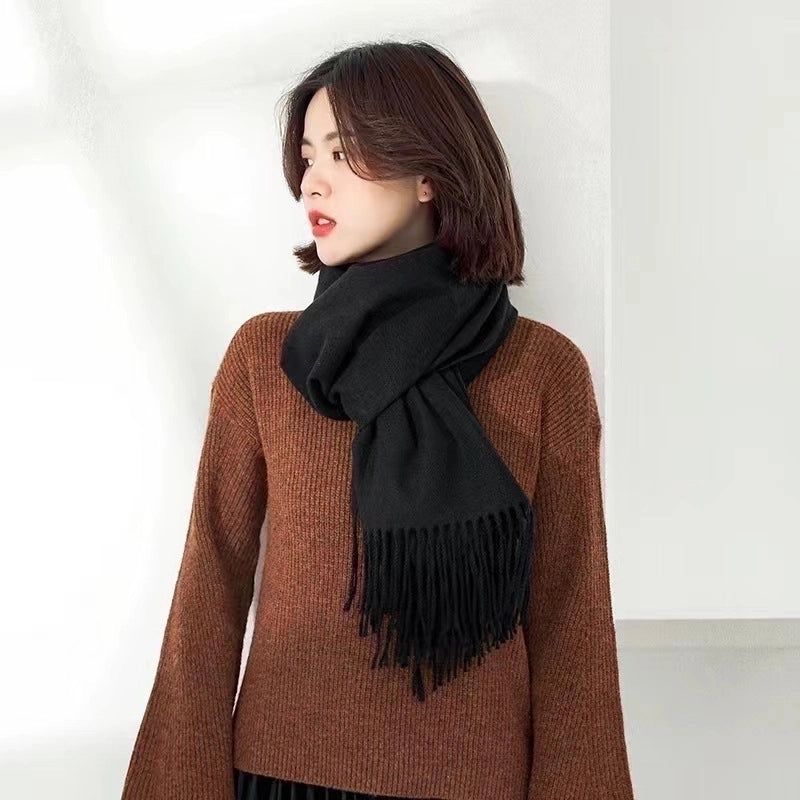 Women's Basic Solid Color Imitation Cashmere Scarf