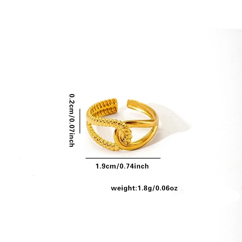 Minimalist Classic Style Leaf Heart Shape Flower Titanium Steel Plating Rings