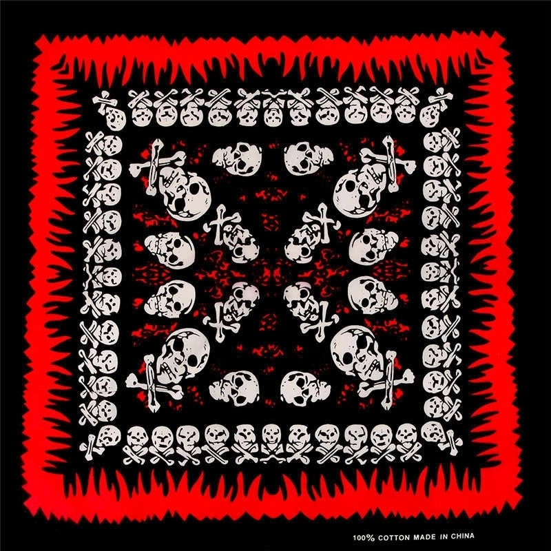 Men'S Hip-Hop Skull Cotton Kerchief