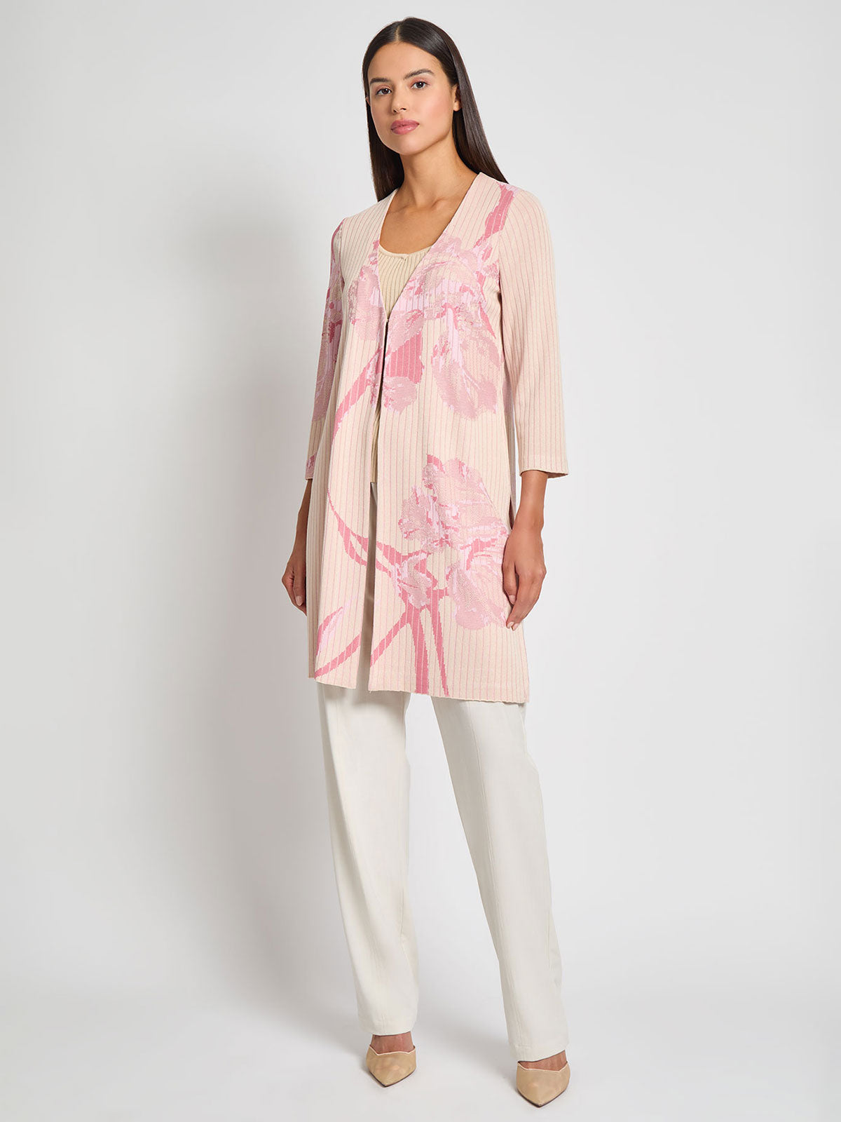 Relaxed Floral Jacquard Soft Knit Jacket - Vanity Fit