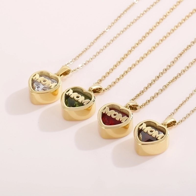 Stainless Steel Titanium Steel 18K Gold Plated Fashion Plating Heart Necklace