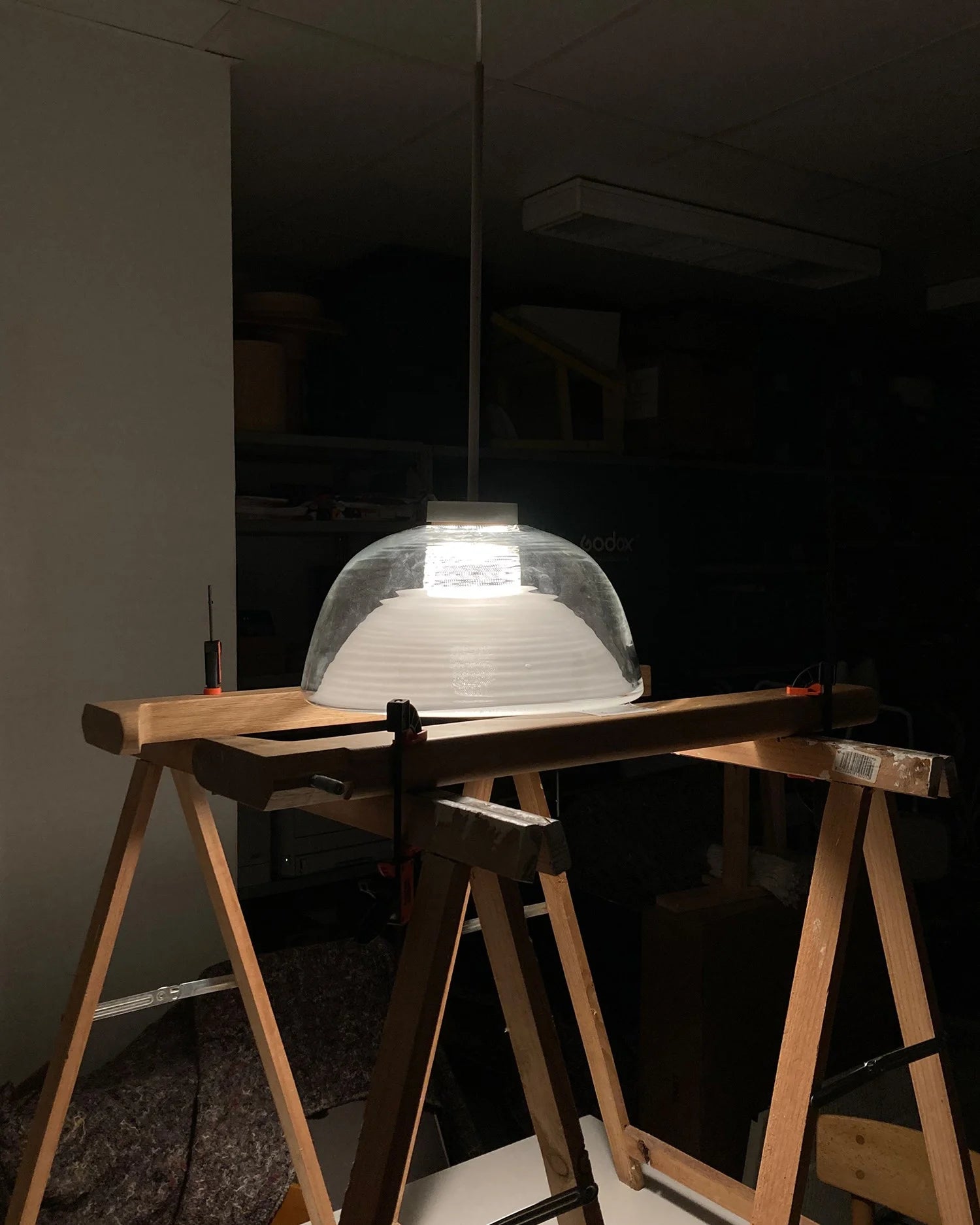 Two-Layer pendant lamp. Grey