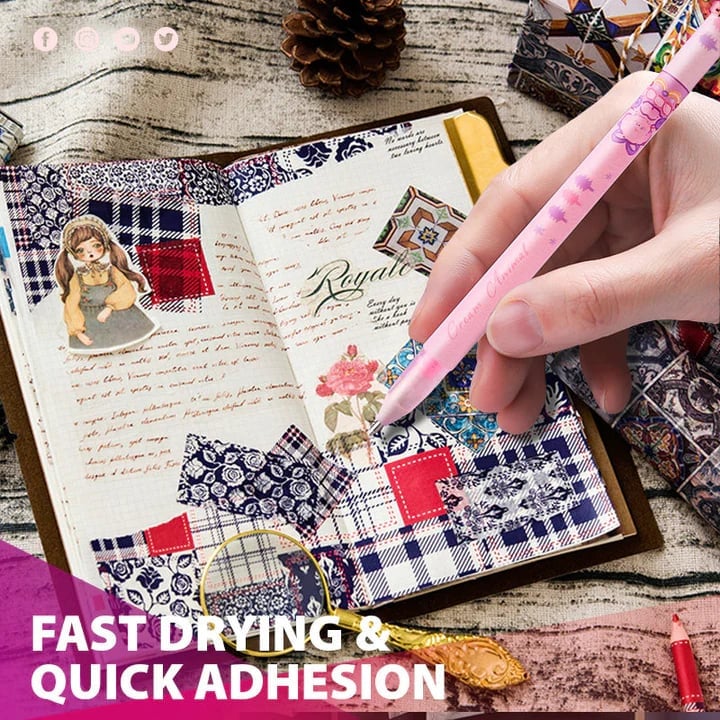 (🔥HOT SALE NOW- 48% OFF🔥)✨Scrapbook Quick Dry Glue Pen ✨ BUY 2 GET 1 FREE NOW
