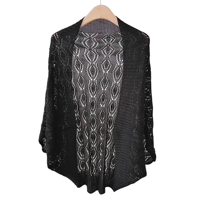 Women's Sweet Solid Color Knit Shawl
