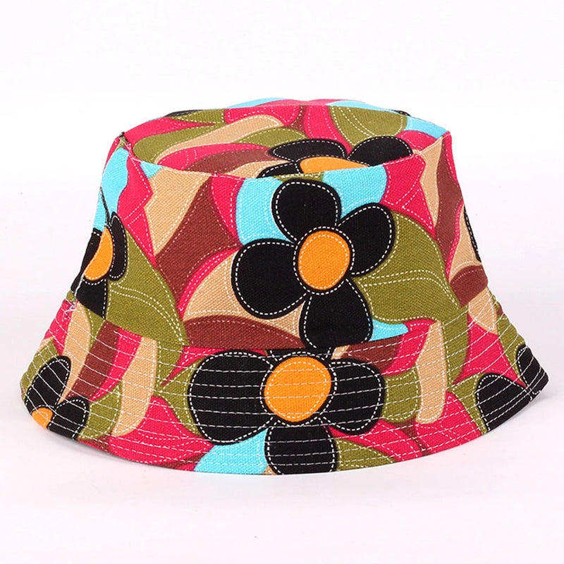 Women's Cute Printing Flower Flat Eaves Baseball Cap
