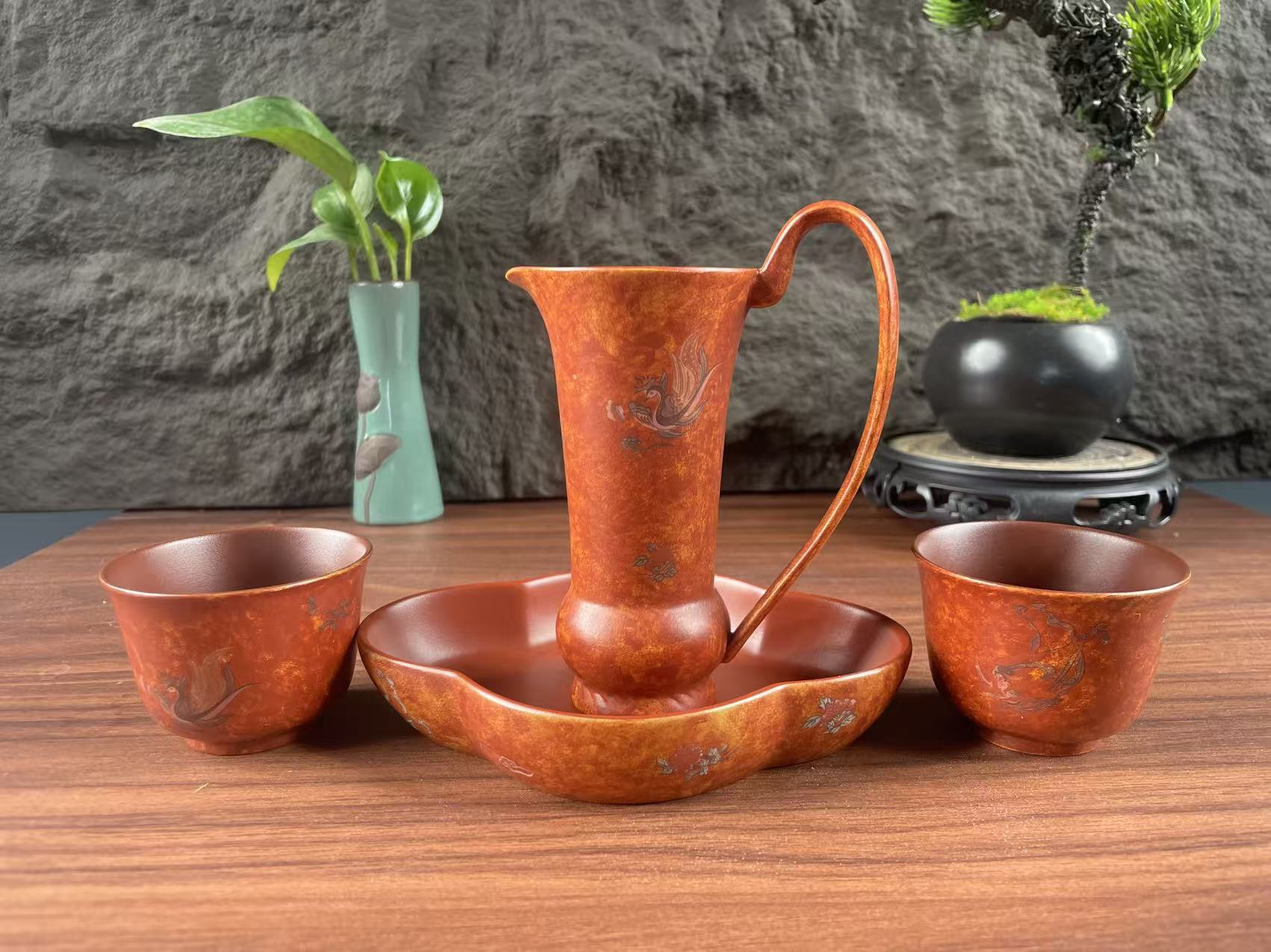 Yixing purple clay set