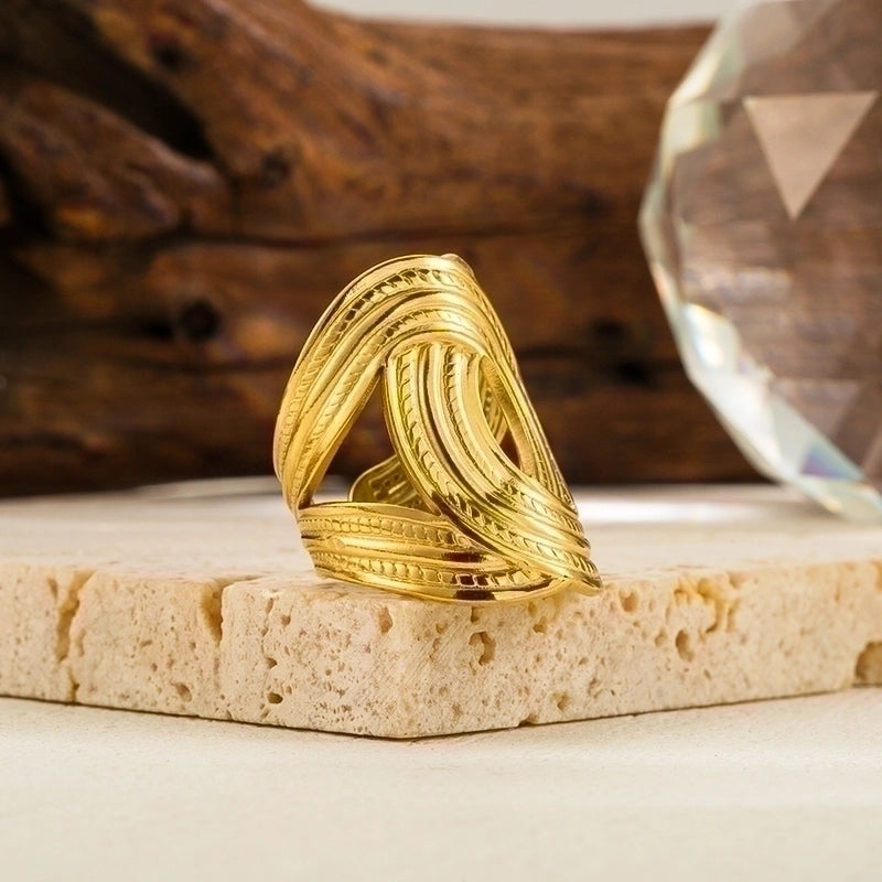 IG Style Minimalist Geometric Solid Color 304 Stainless Steel Plating Stainless Steel Rings