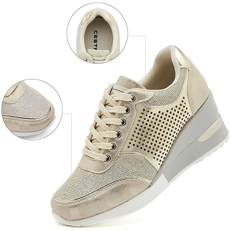 High Heeled Wedge Sneakers For Women