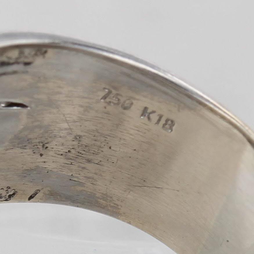 1.02ctw Diamond Multiband Ring 18k White Gold Size 8 Cocktail
