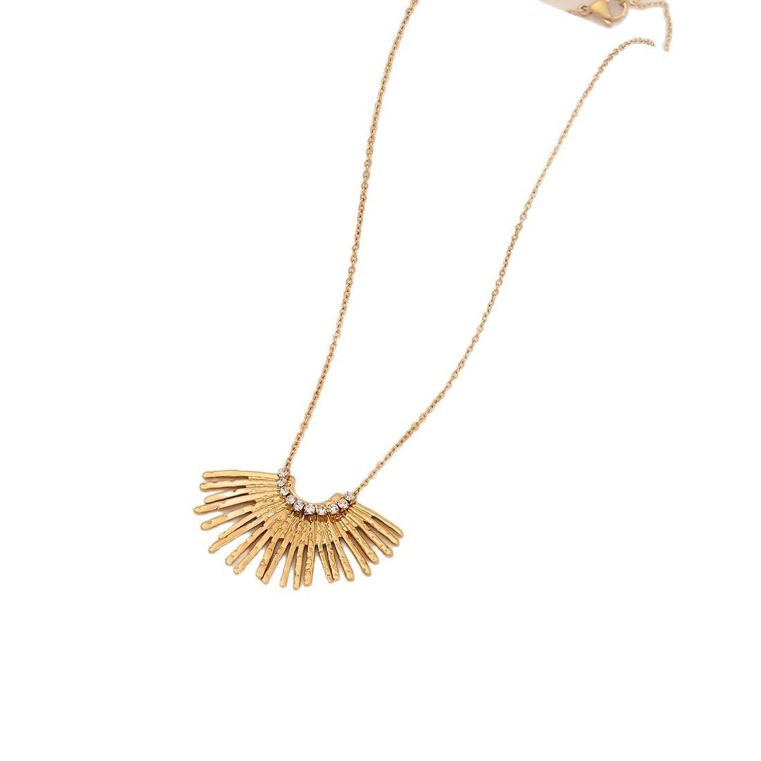 Personalized Flower Stainless Steel Pendant Necklace Versatile Clavicle Chain Ins Trendy Necklace N1507