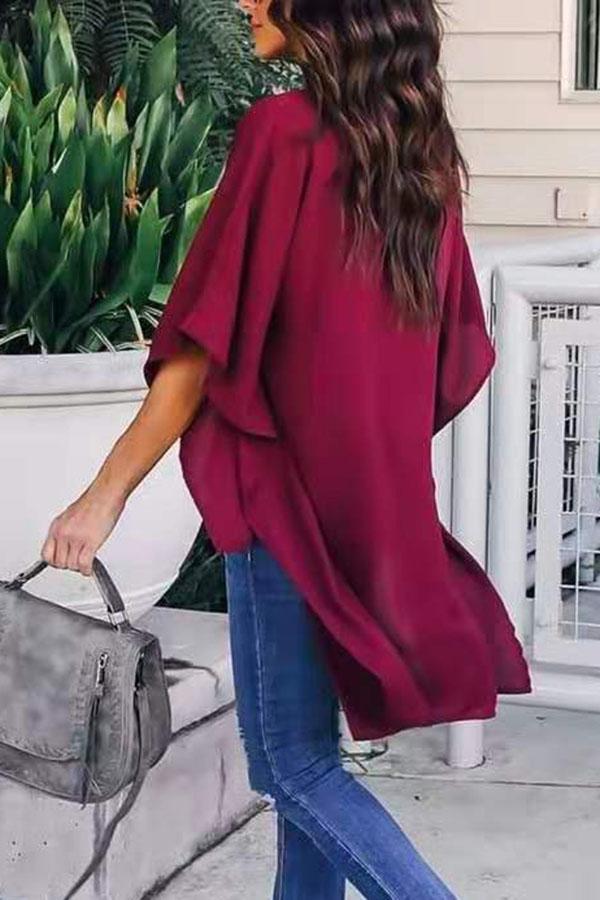 V-neck Loose Raglan Top