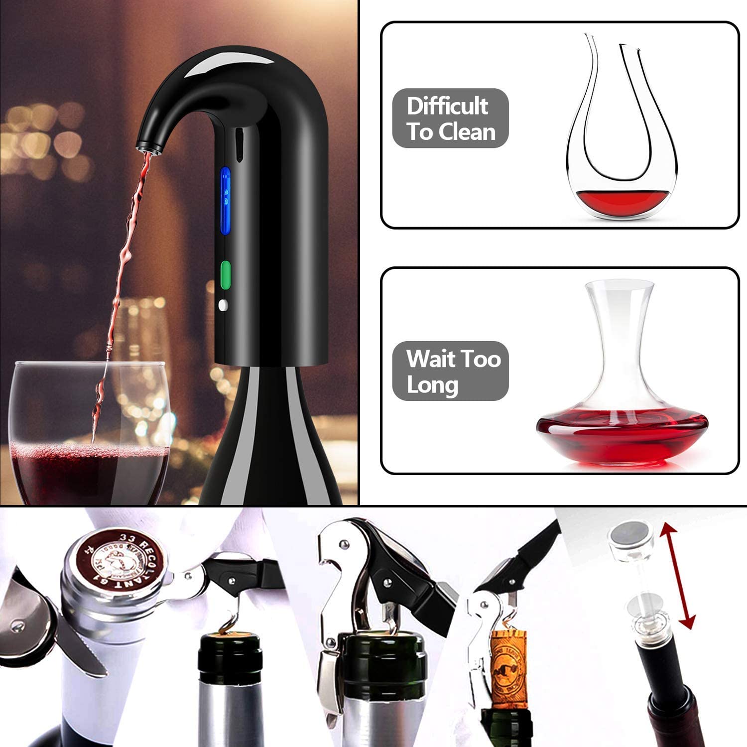 Electric Wine Aerator Pourer