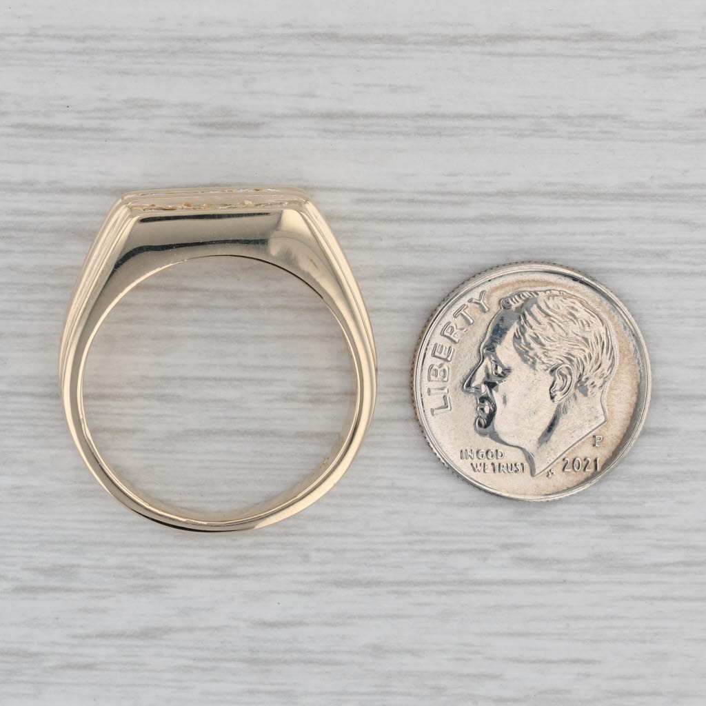 0.45ctw Diamond Men's Ring 14k Yellow Gold Size 10 Wedding