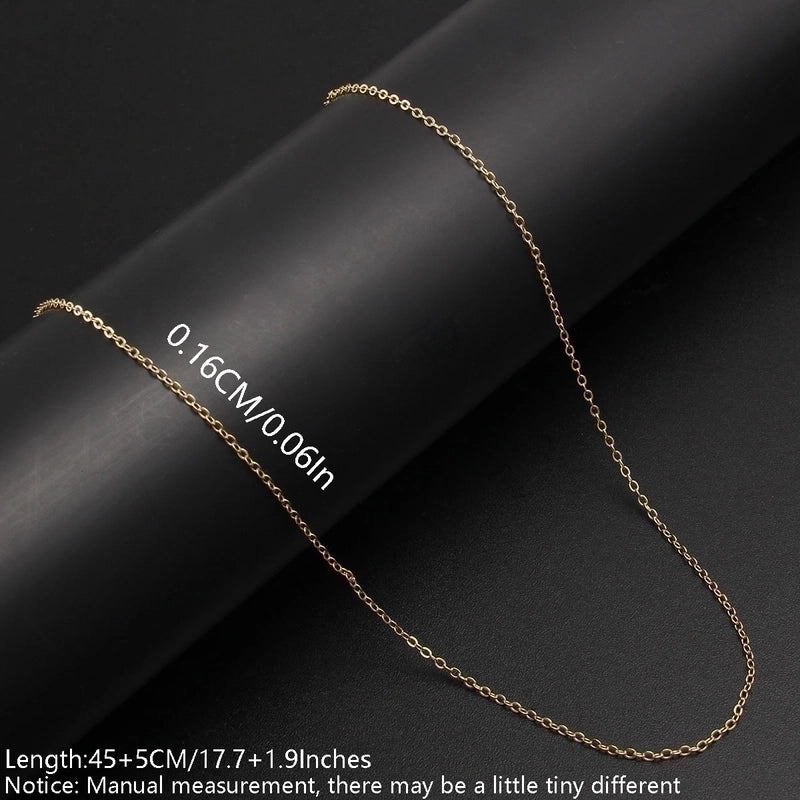 Minimalist Solid Color 304 Stainless Steel Gold Plated Necklace